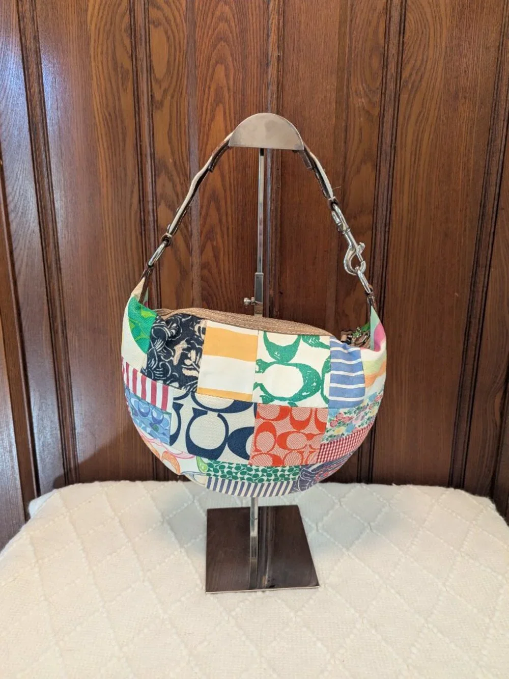 Coach Vintage Y2K Hamptons Hobo Patchwork Shoulder Bag Style 10441